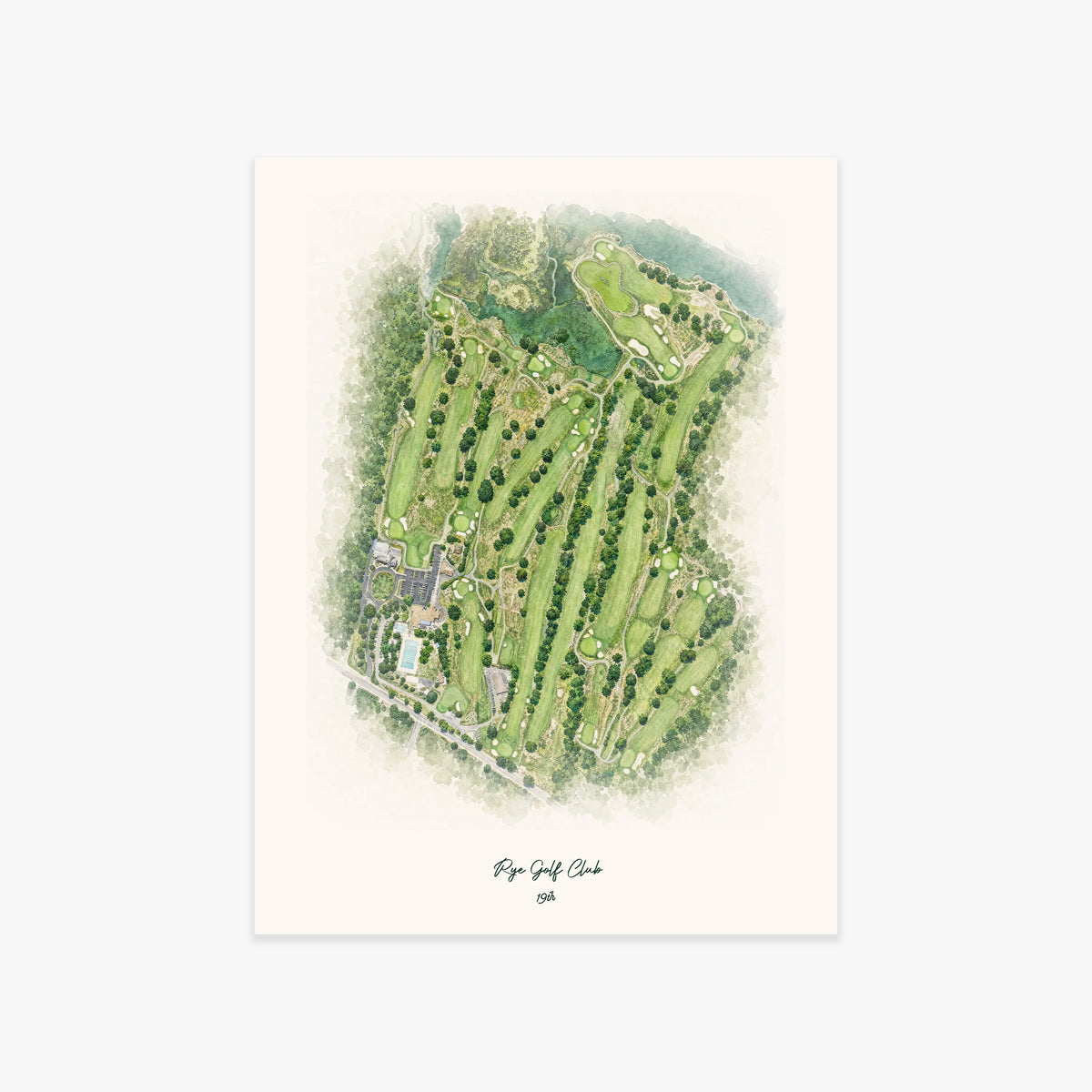 Rye Golf Club printed artwork
