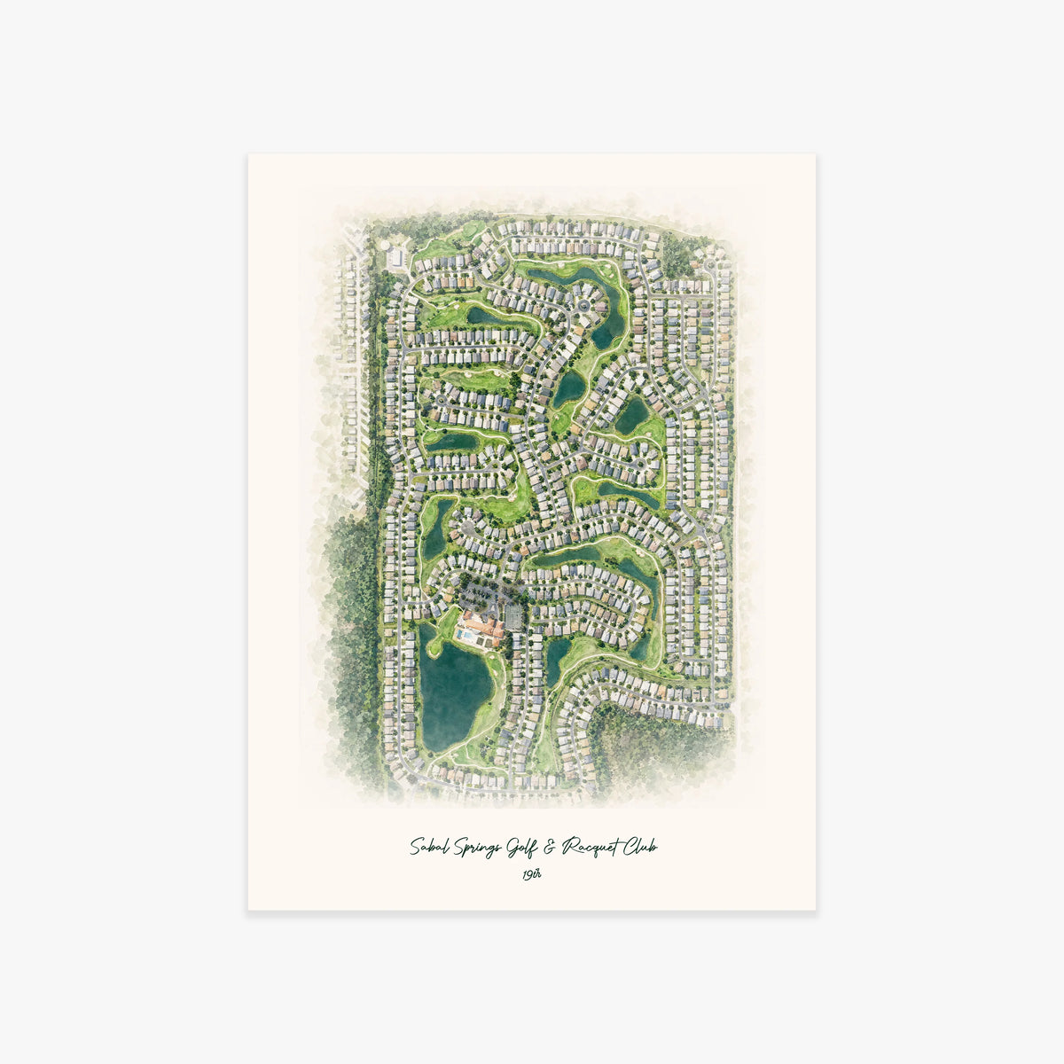 Sabal Springs Golf & Racquet Club printed artwork