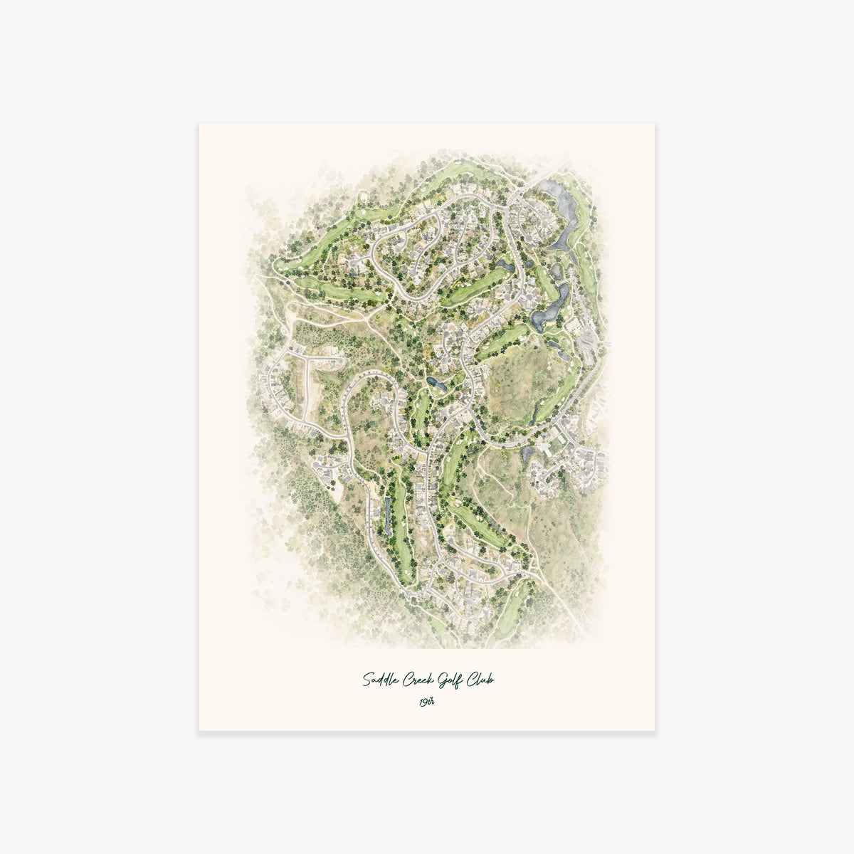 Saddle Creek Golf Club printed artwork