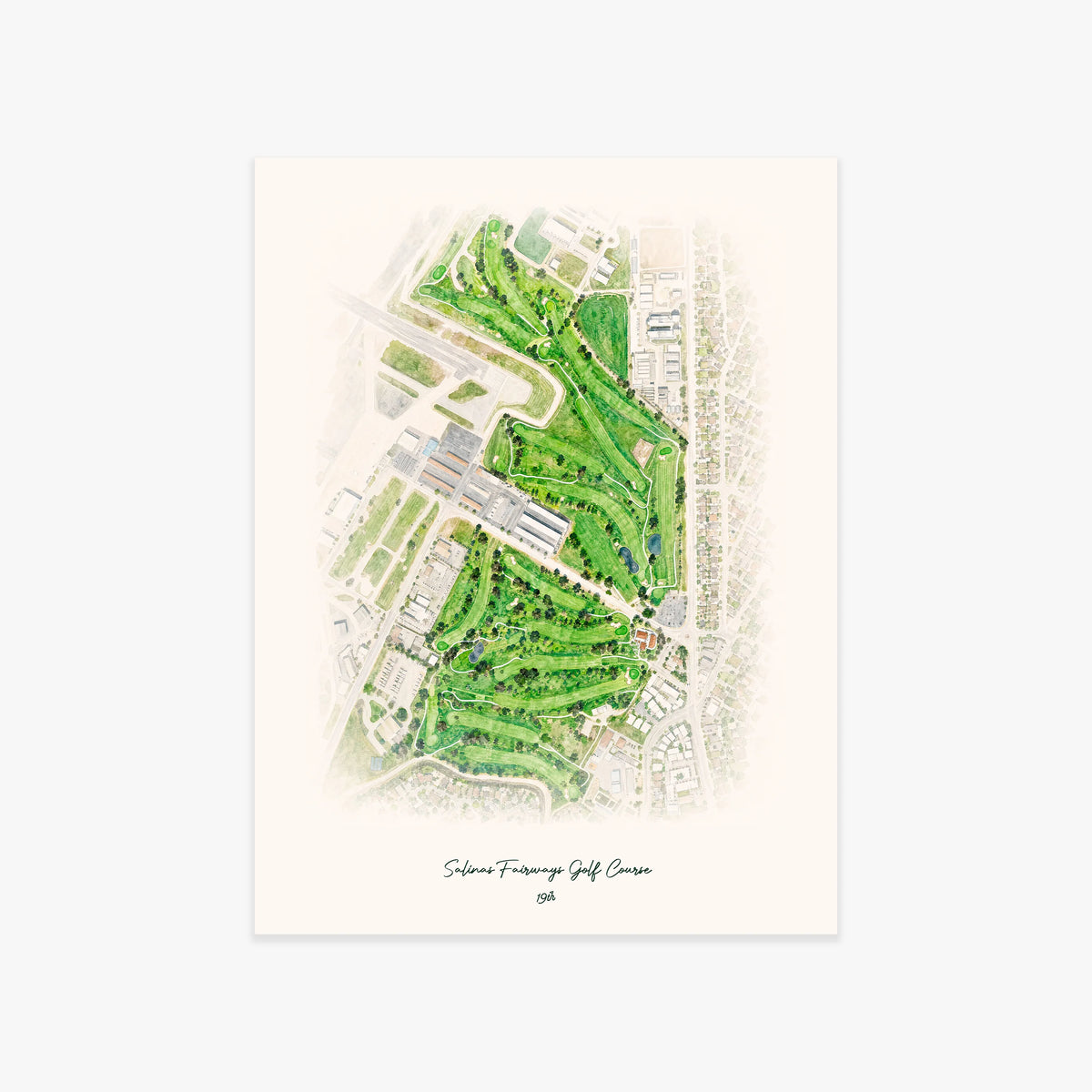 Salinas Fairways Golf Course printed artwork