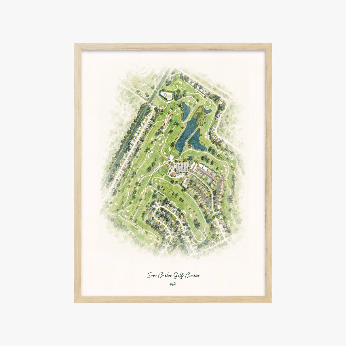 San Carlos Golf Course wood frame