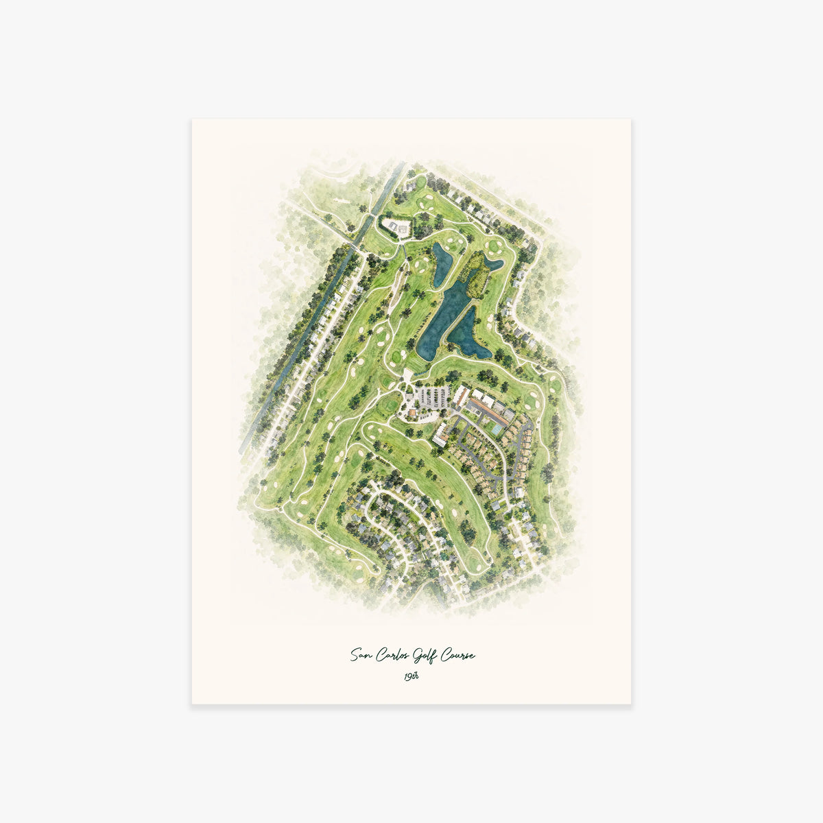 San Carlos Golf Course printed artwork