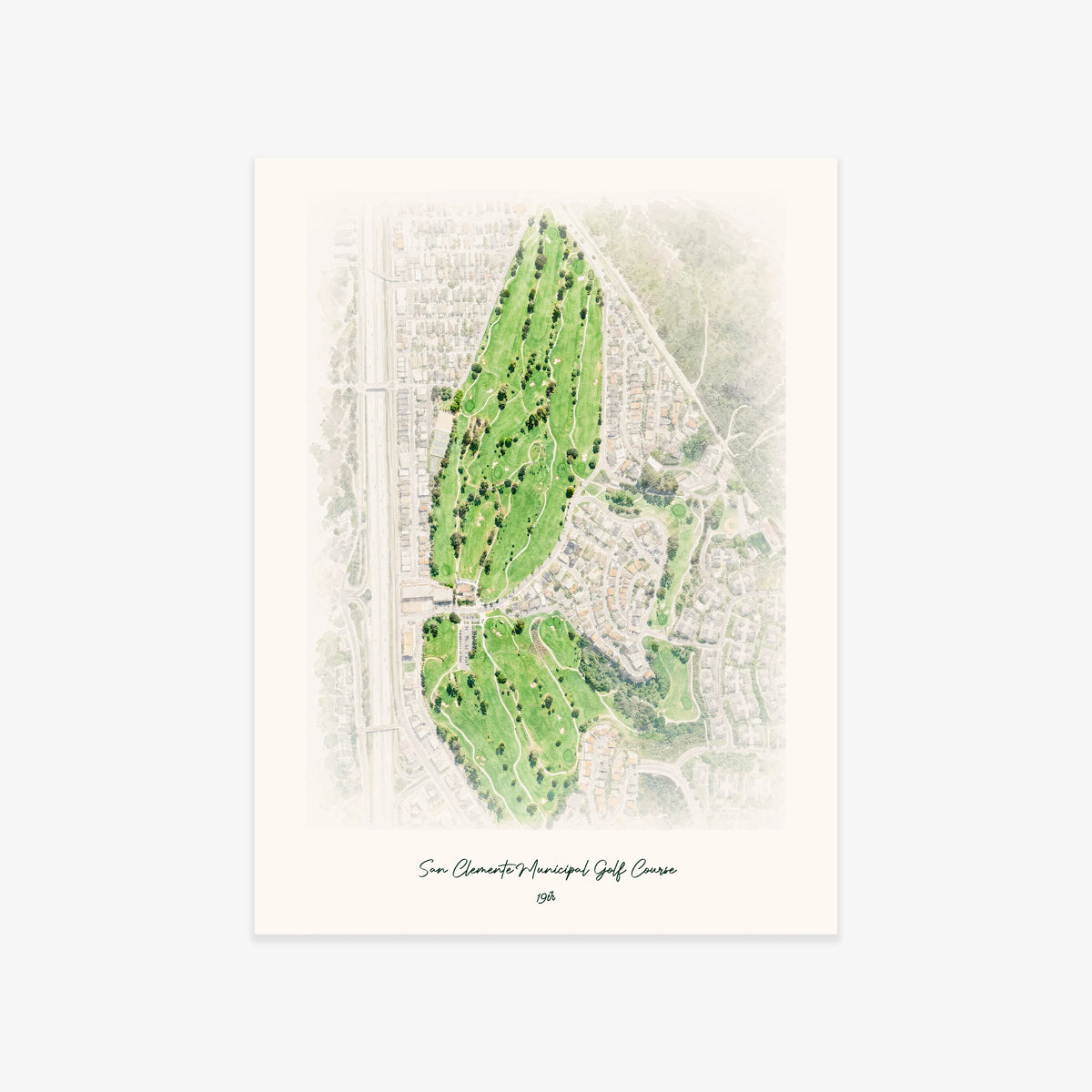 San Clemente Municipal Golf Course printed artwork