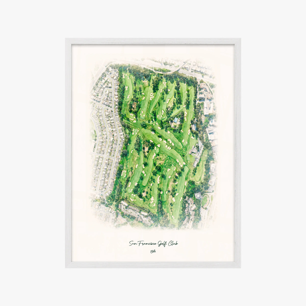 San Francisco Golf Club white frame