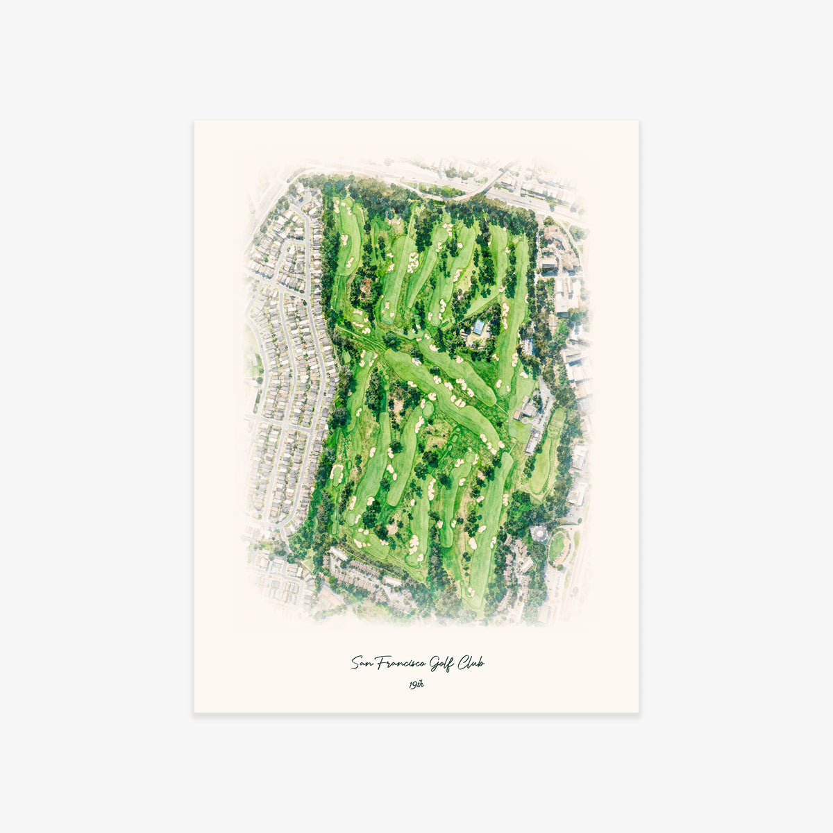 San Francisco Golf Club printed artwork
