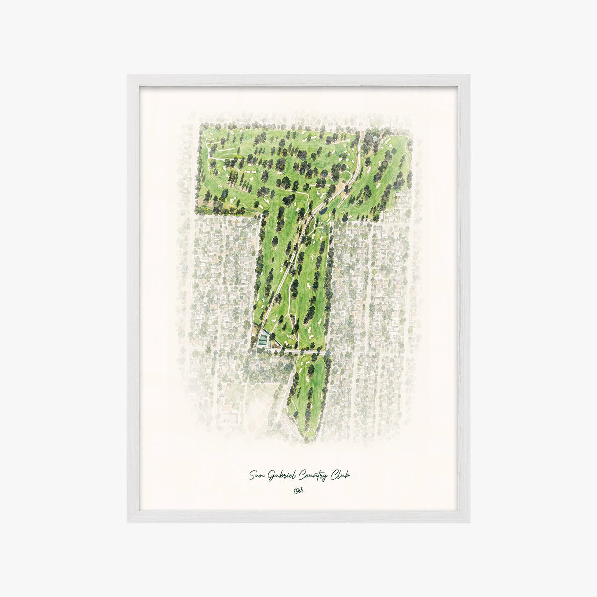 San Gabriel Country Club white frame