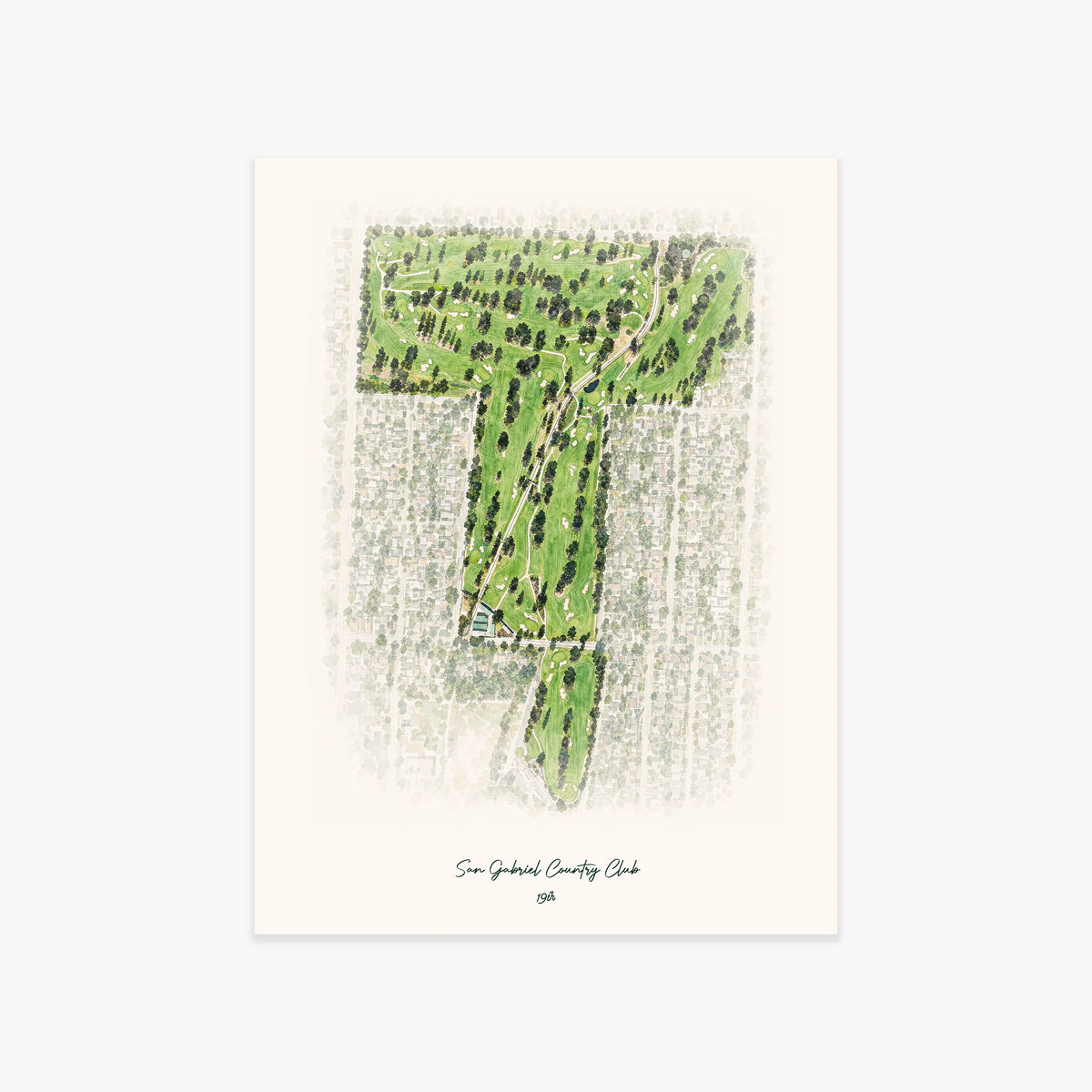 San Gabriel Country Club printed artwork