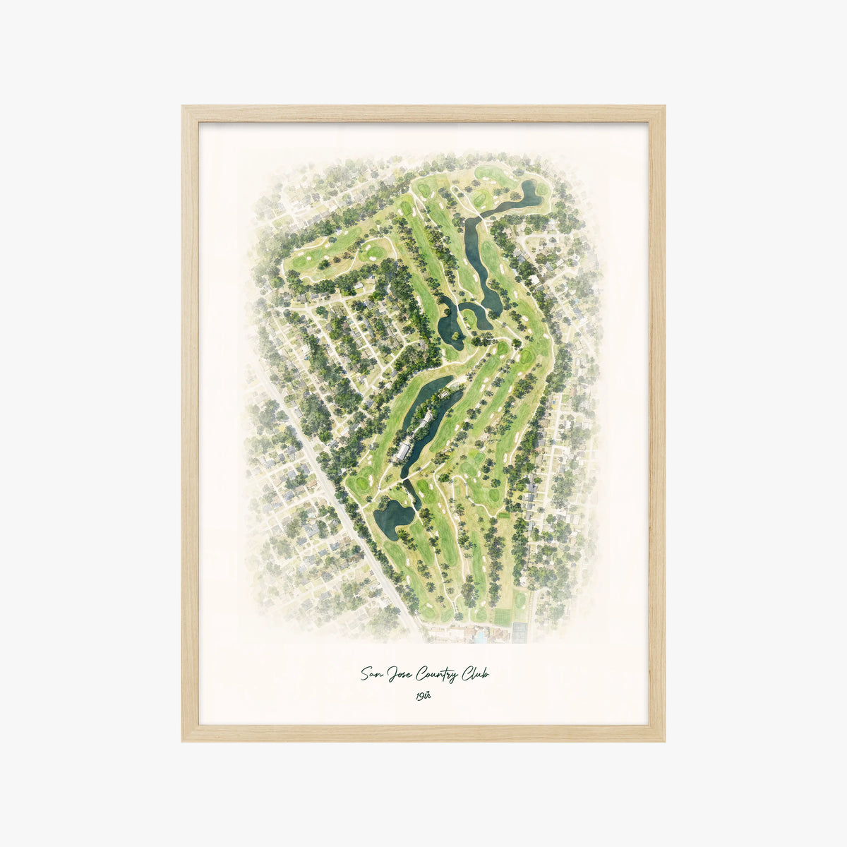 San Jose Country Club wood frame