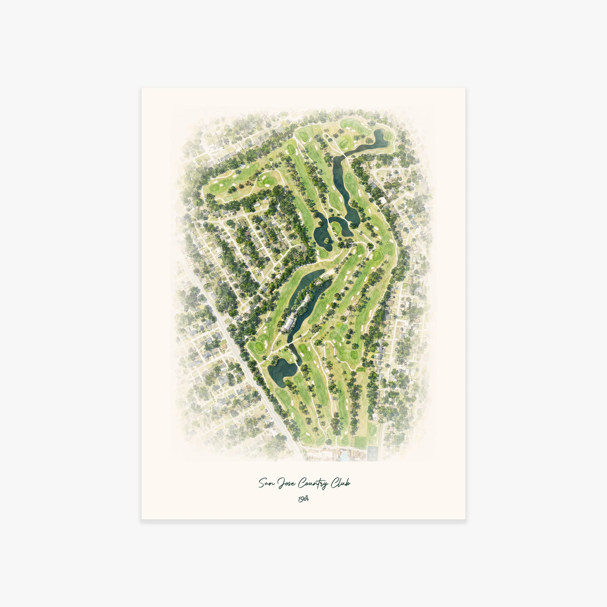San Jose Country Club printed artwork