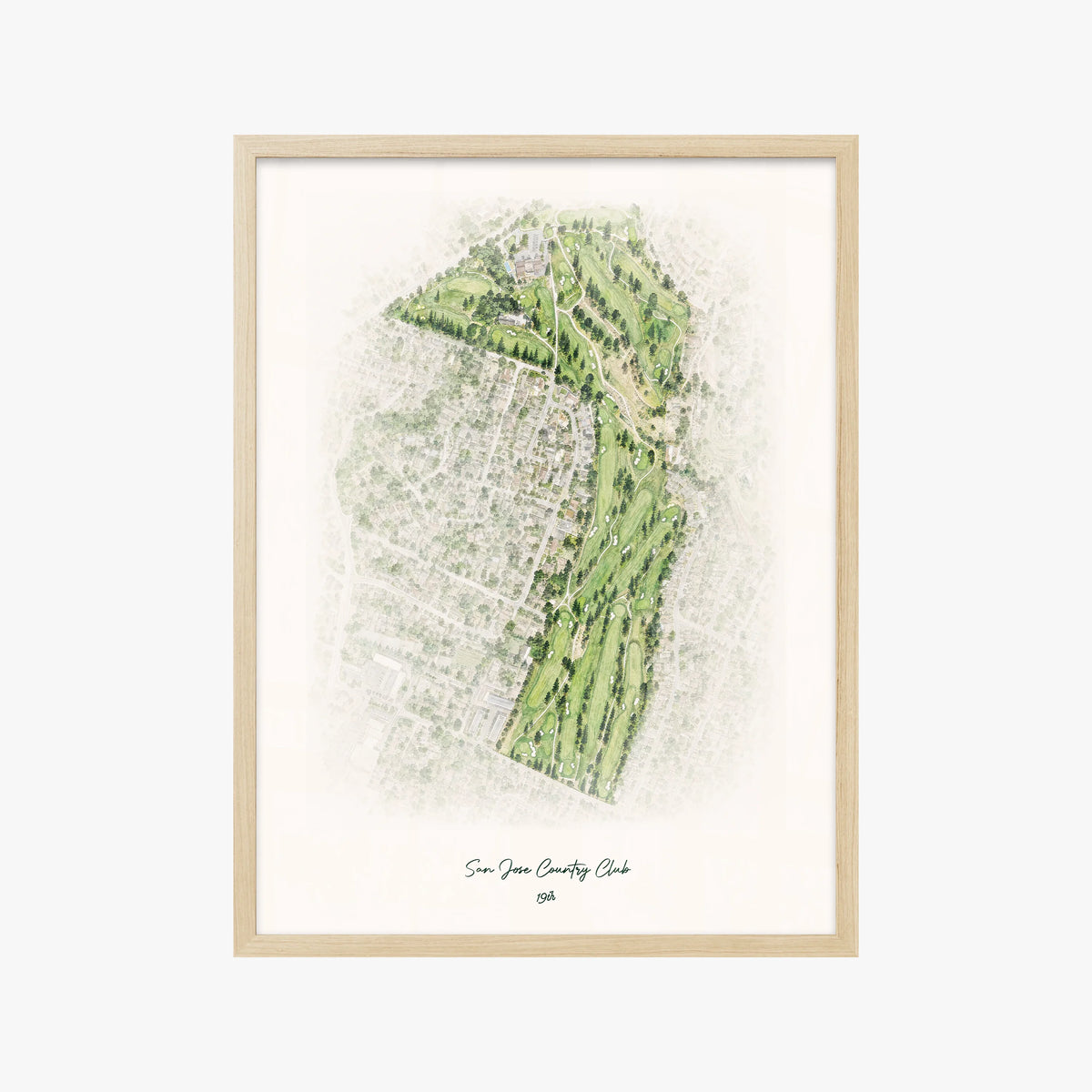 San Jose Country Club wood frame