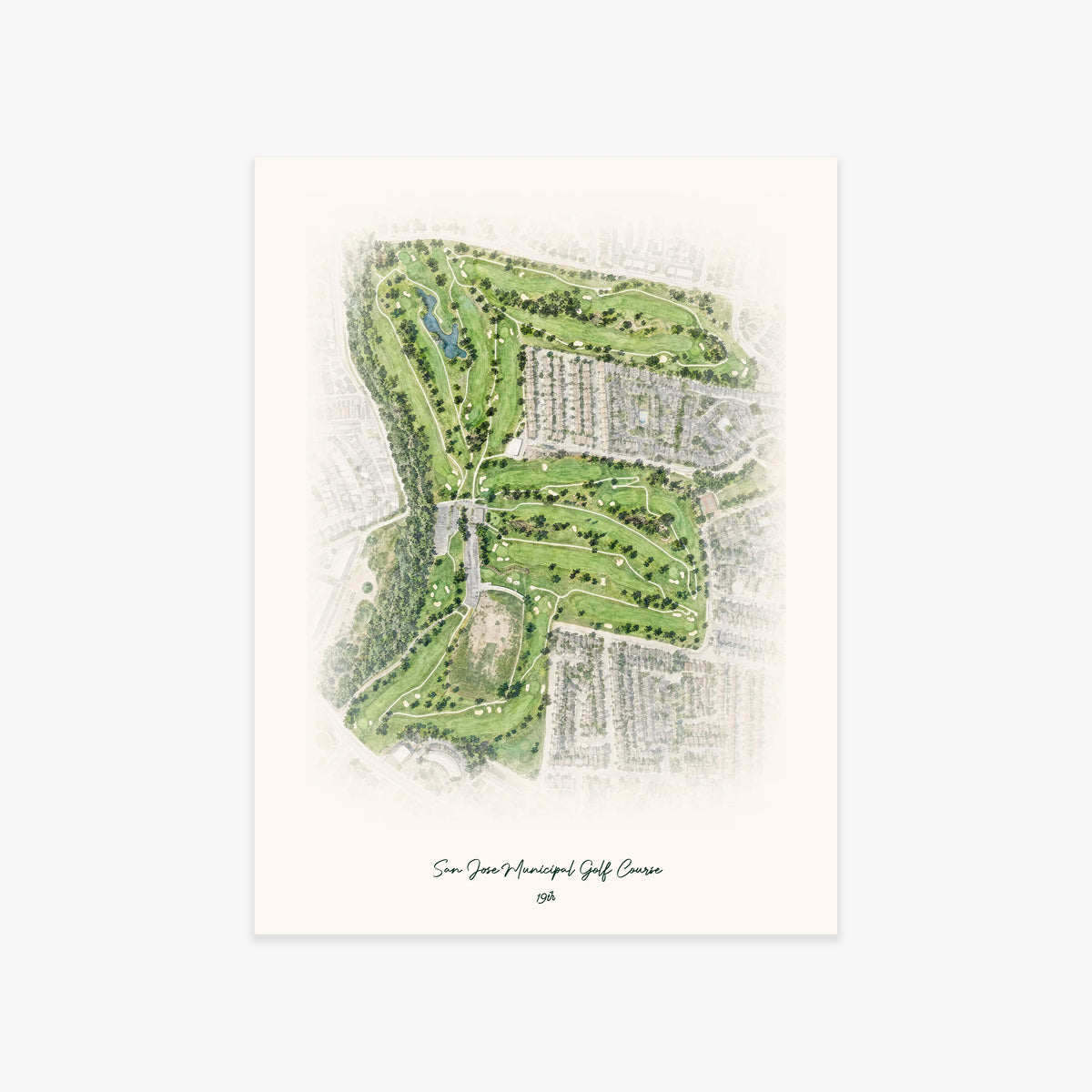 San Jose Municipal Golf Course printed artwork