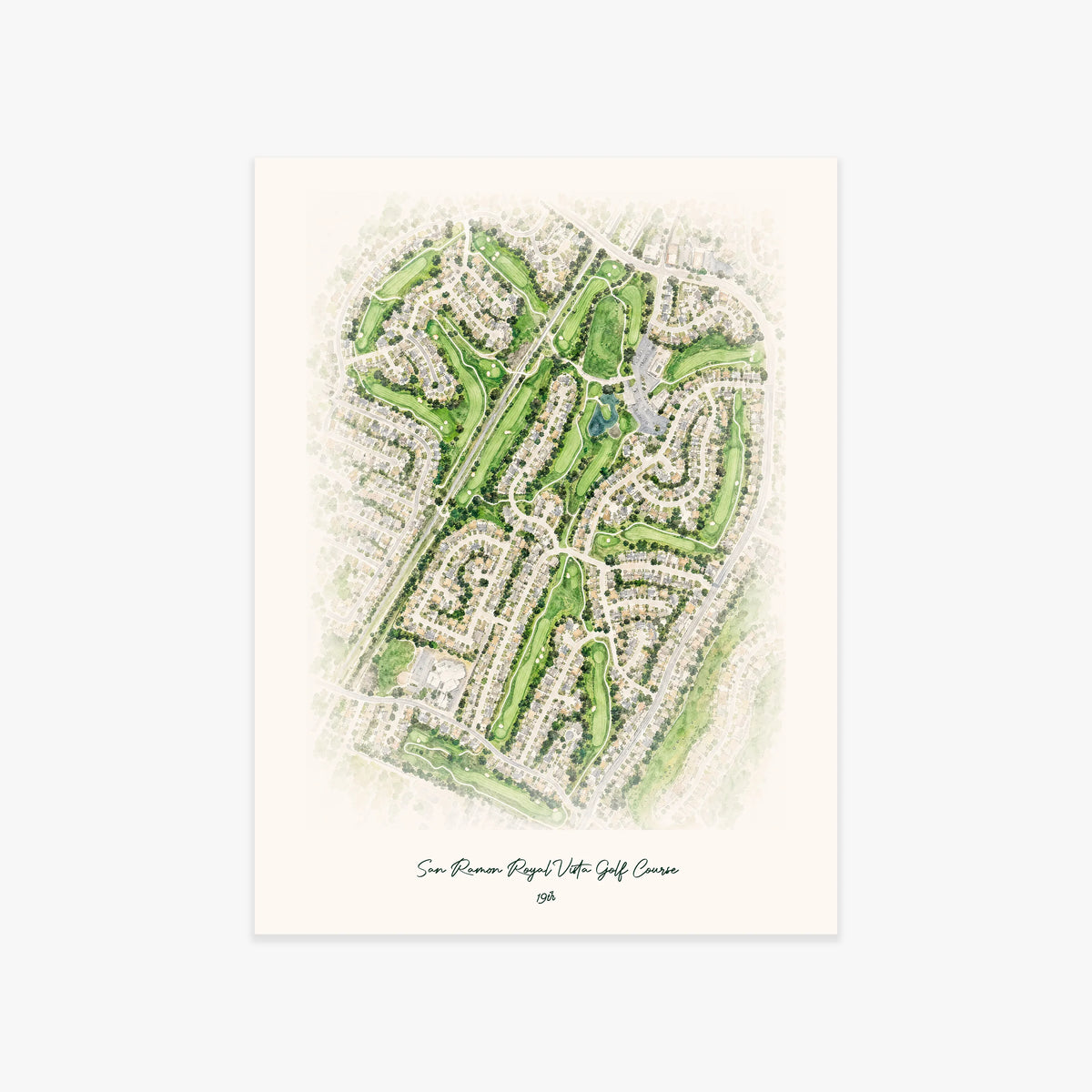 San Ramon Royal Vista Golf Course printed artwork