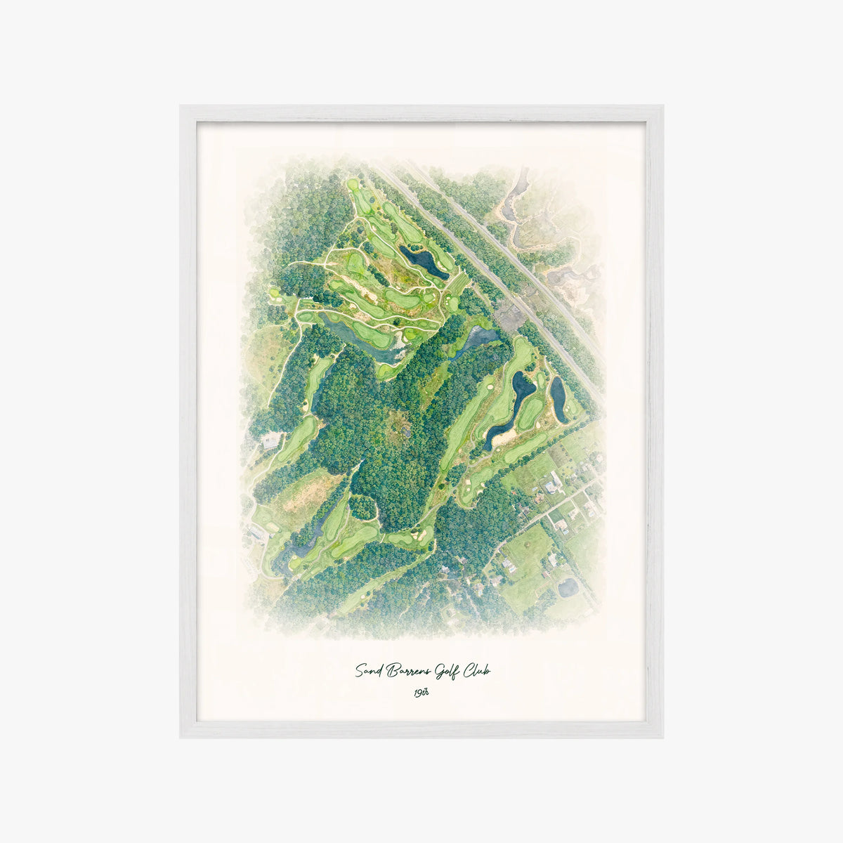 Sand Barrens Golf Club white frame