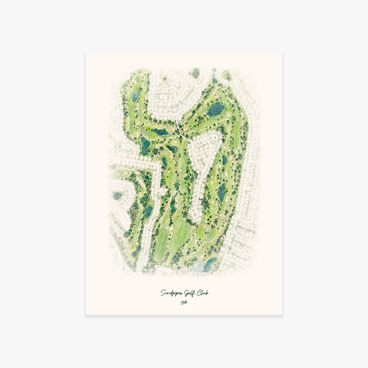 Sandpiper Golf Club printed artwork