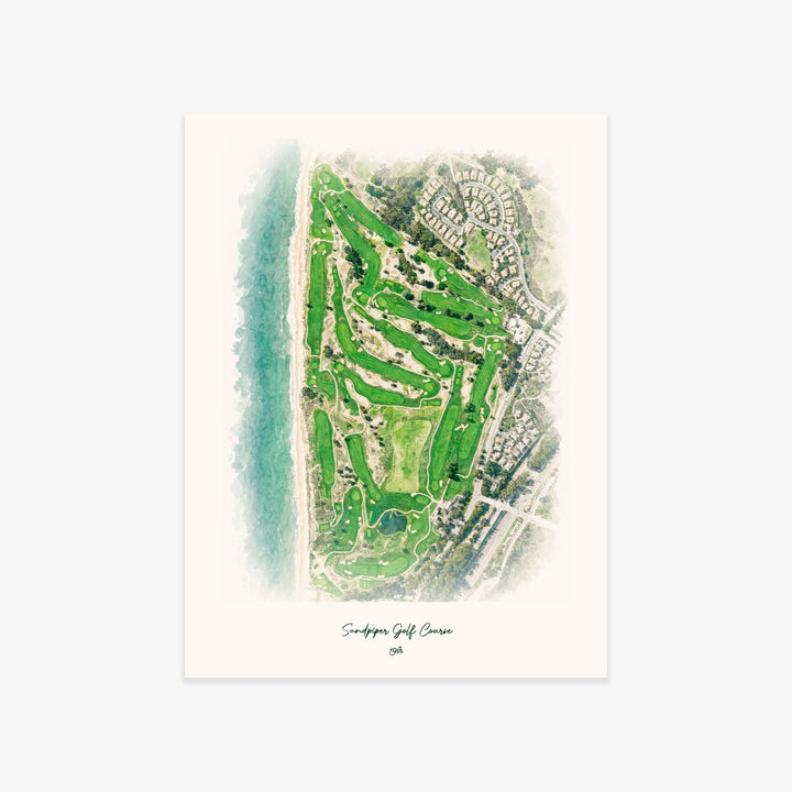 Sandpiper Golf Course printed artwork