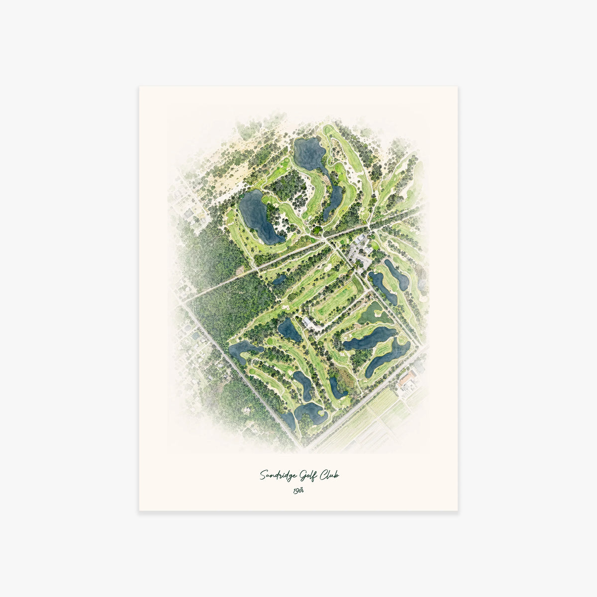 Sandridge Golf Club printed artwork