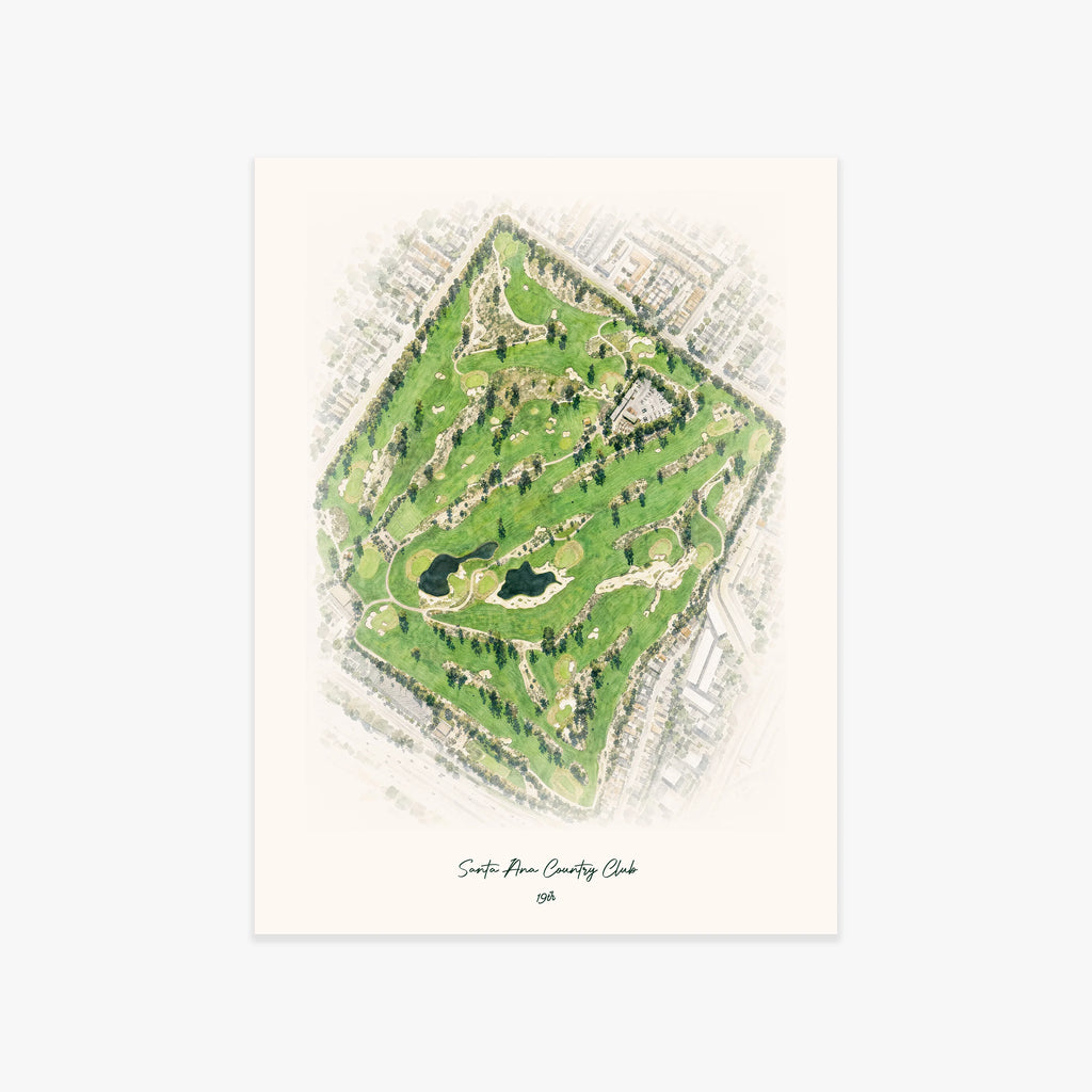 Santa Ana Country Club printed artwork