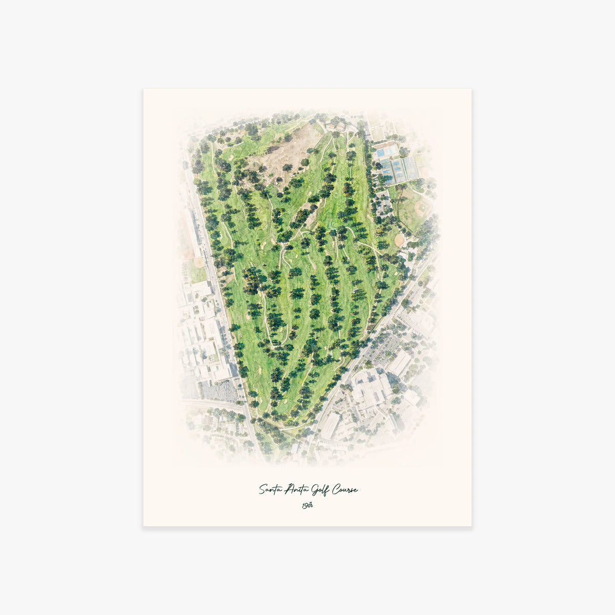 Santa Anita Golf Course printed artwork