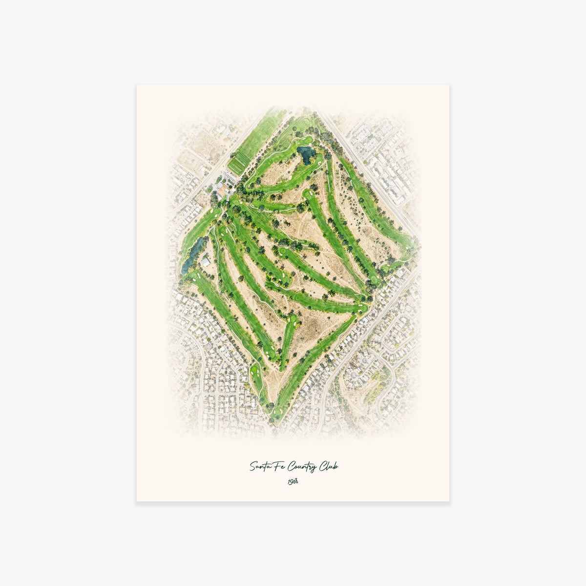 Santa Fe Country Club printed artwork