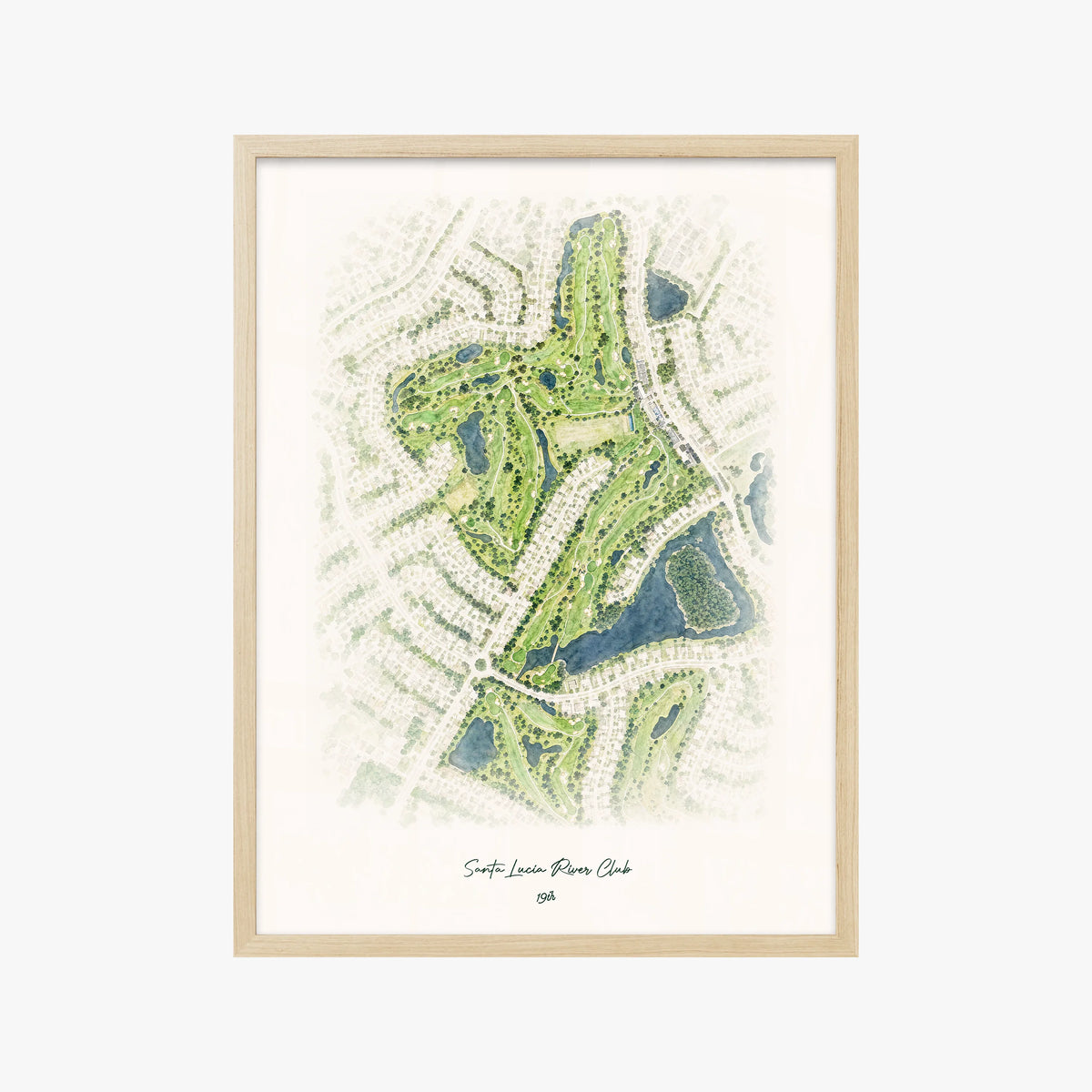 Santa Lucia River Club wood frame