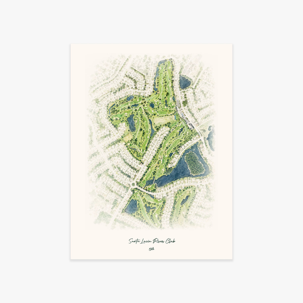 Santa Lucia River Club printed artwork