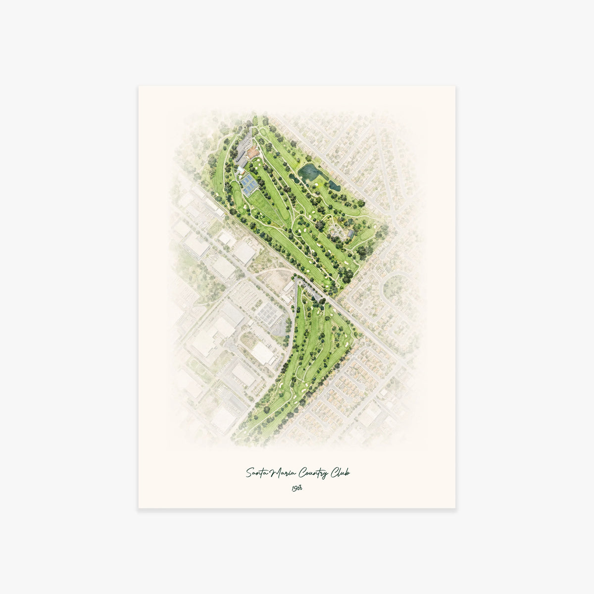 Santa Maria Country Club printed artwork