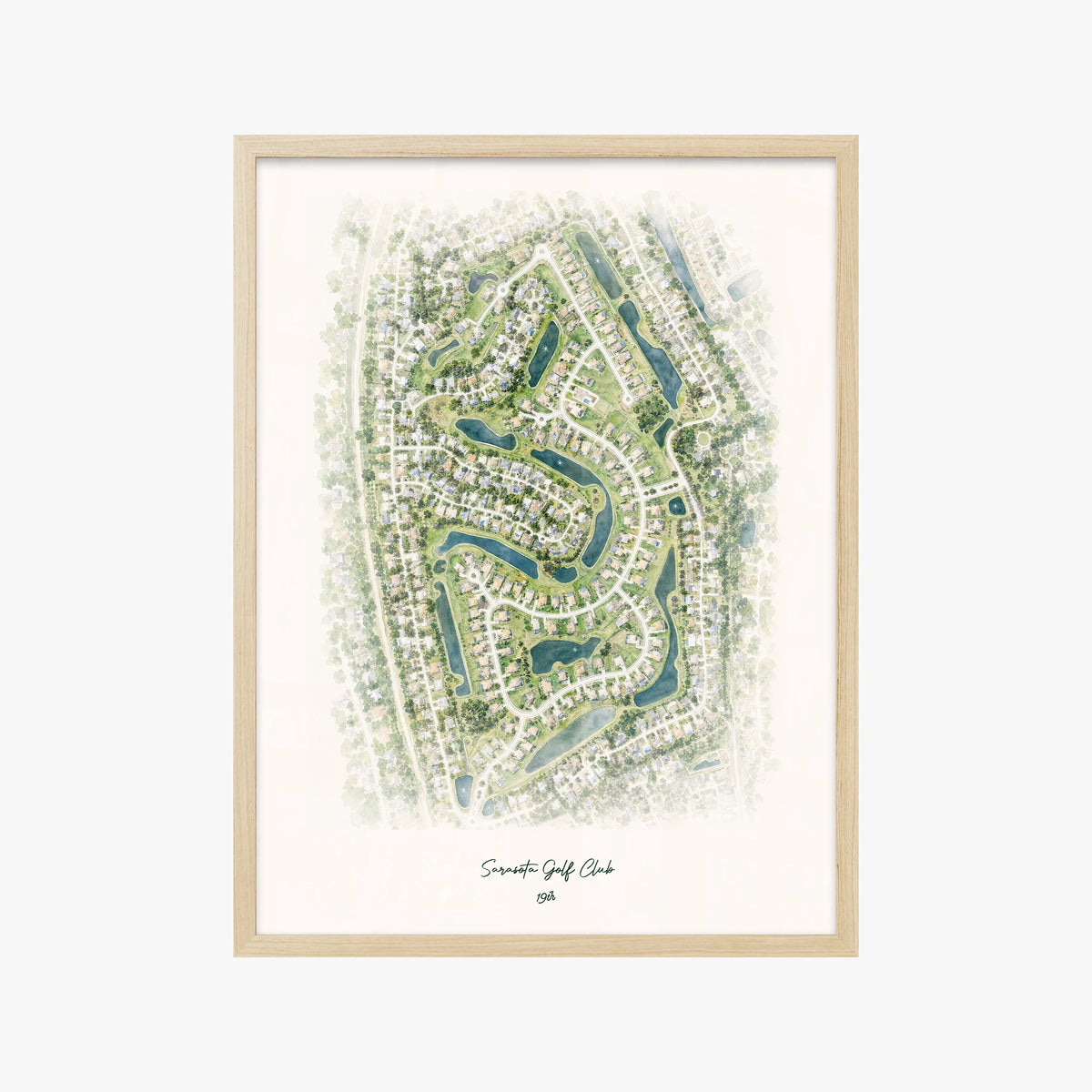 Sarasota Golf Club wood frame