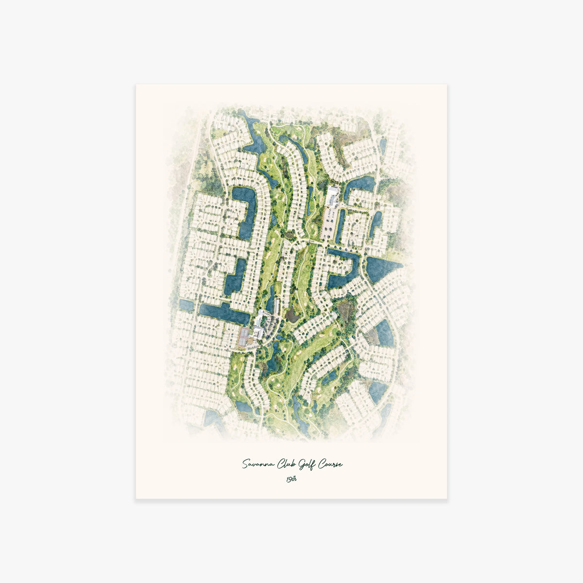 Savanna Club Golf Course printed artwork