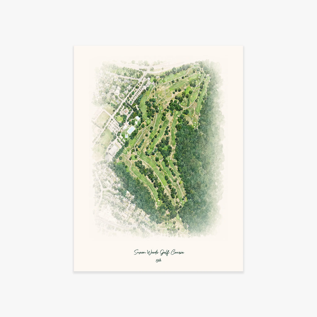 Saxon Woods Golf Course printed artwork