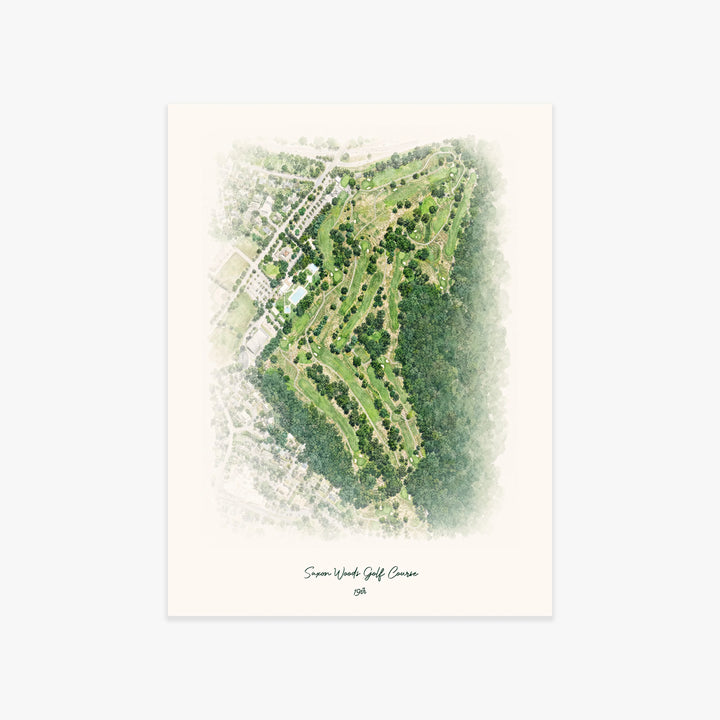 Saxon Woods Golf Course printed artwork