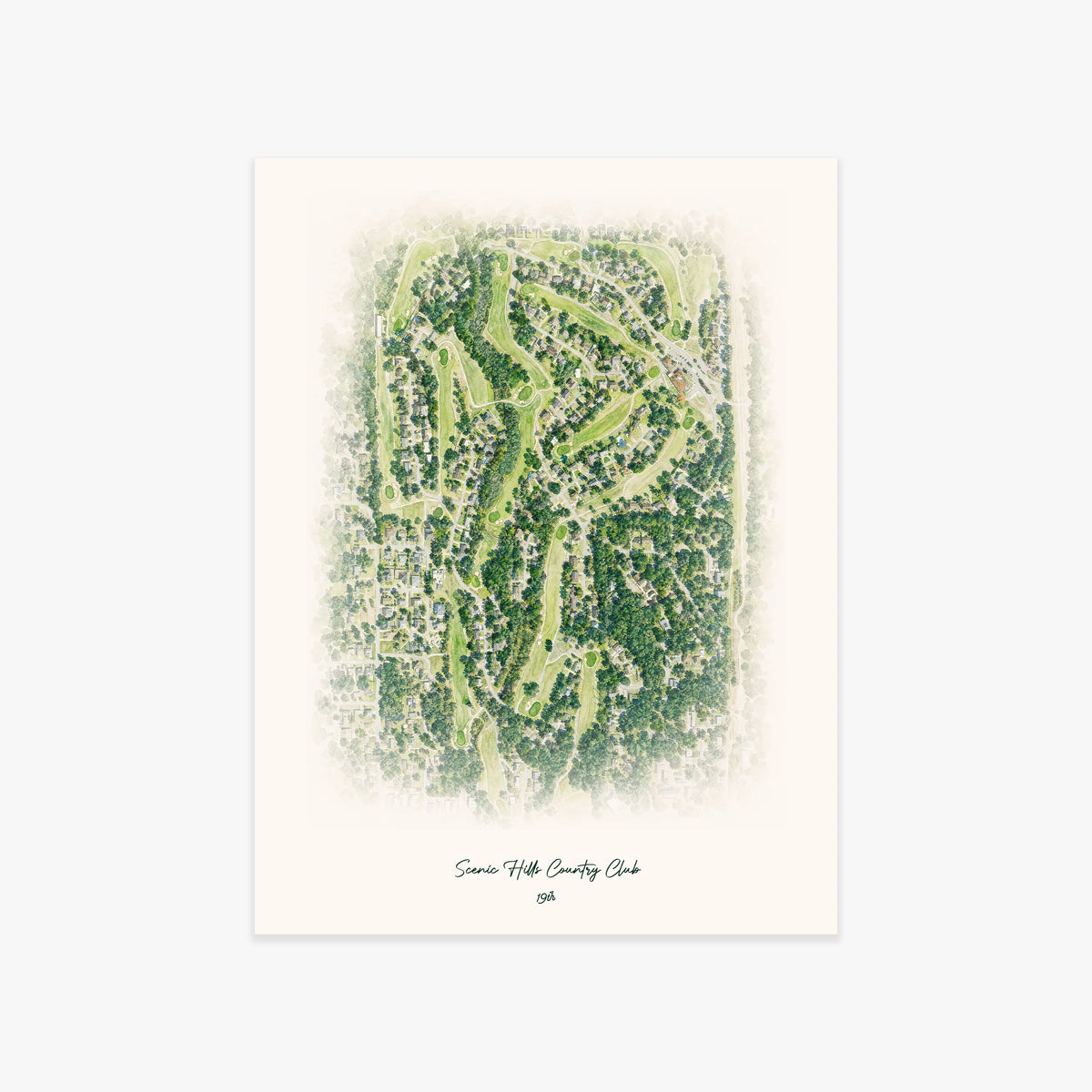 Scenic Hills Country Club printed artwork