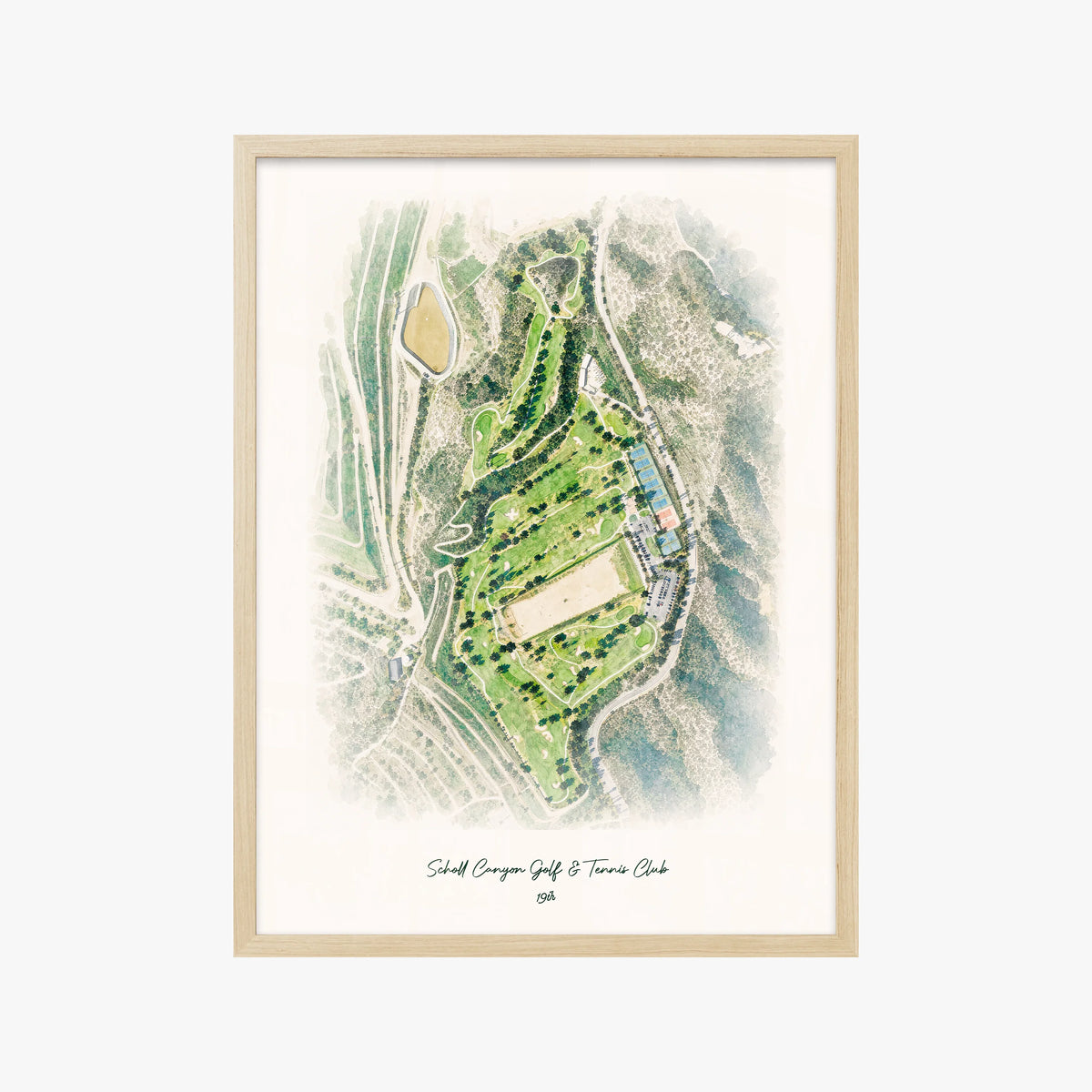 Scholl Canyon Golf & Tennis Club wood frame