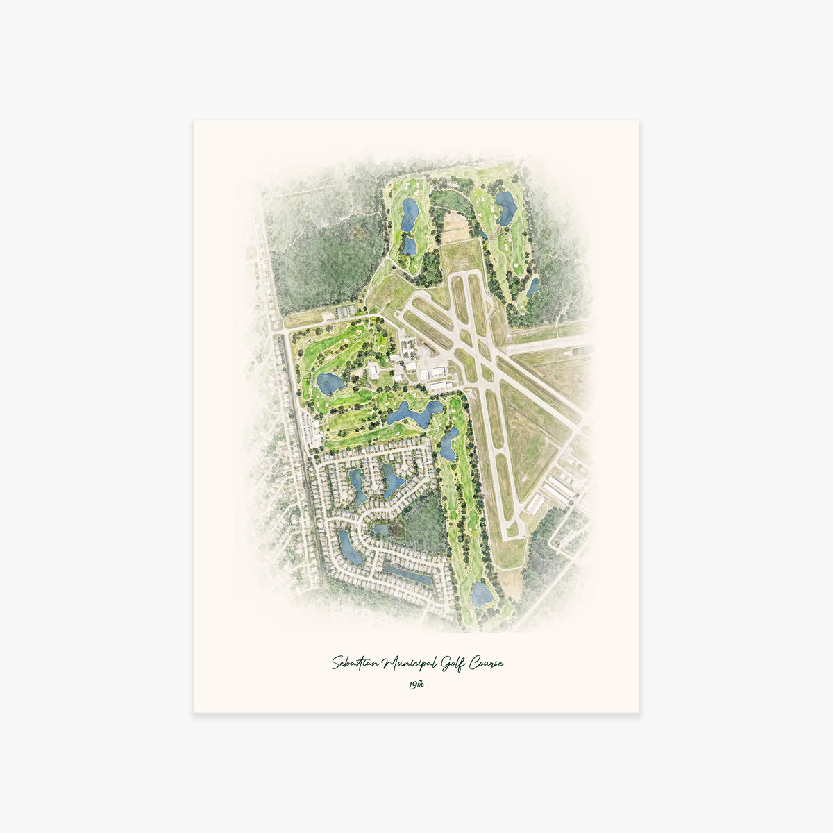 Sebastian Municipal Golf Course printed artwork