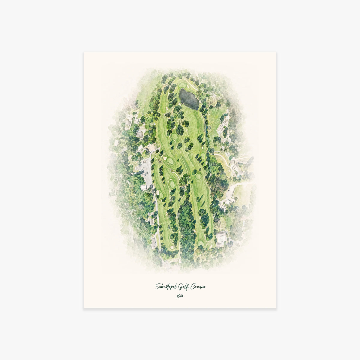Sebastopol Golf Course printed artwork