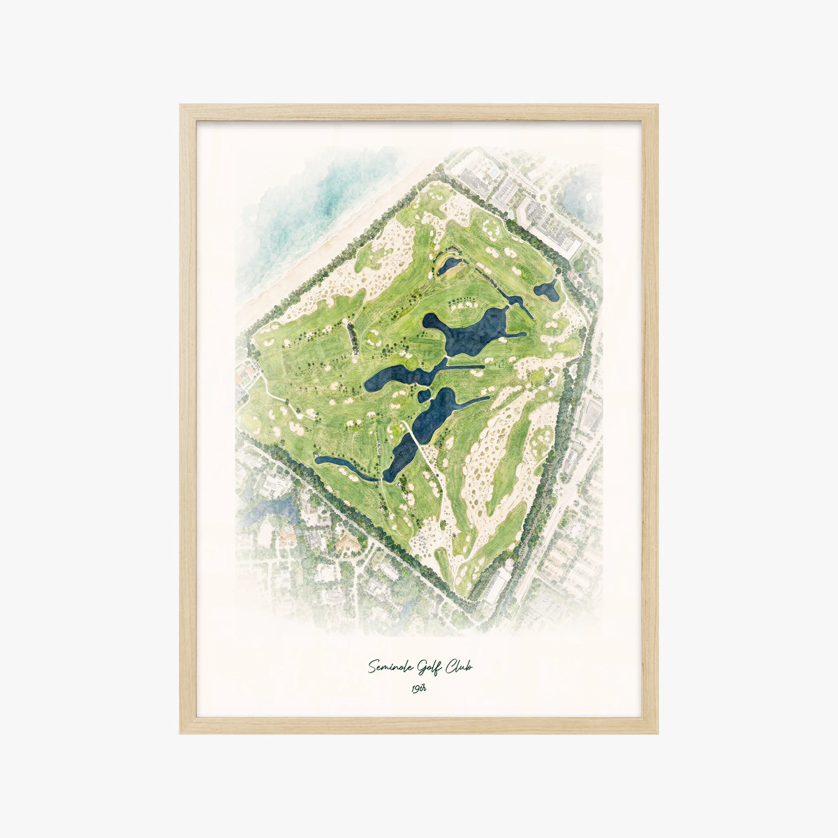 Seminole Golf Club wood frame