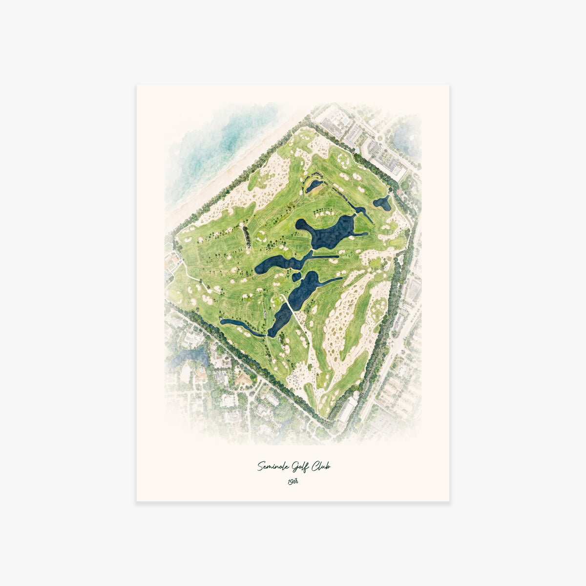 Seminole Golf Club printed artwork