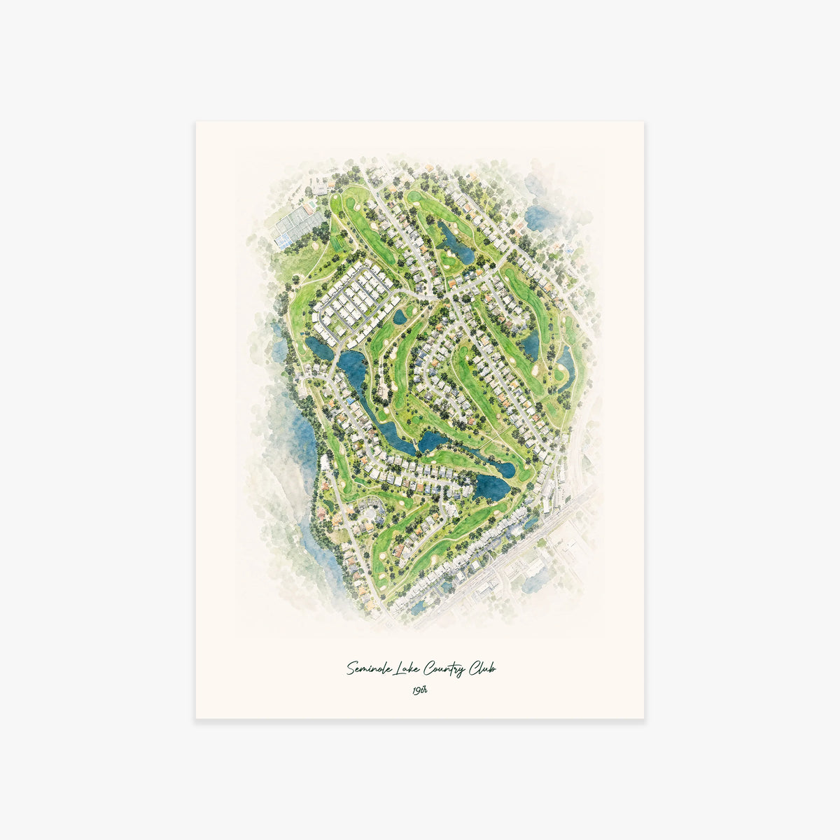 Seminole Lake Country Club printed artwork