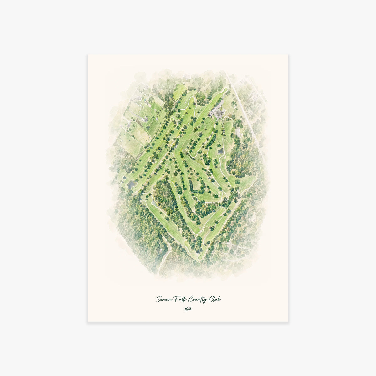 Seneca Falls Country Club printed artwork