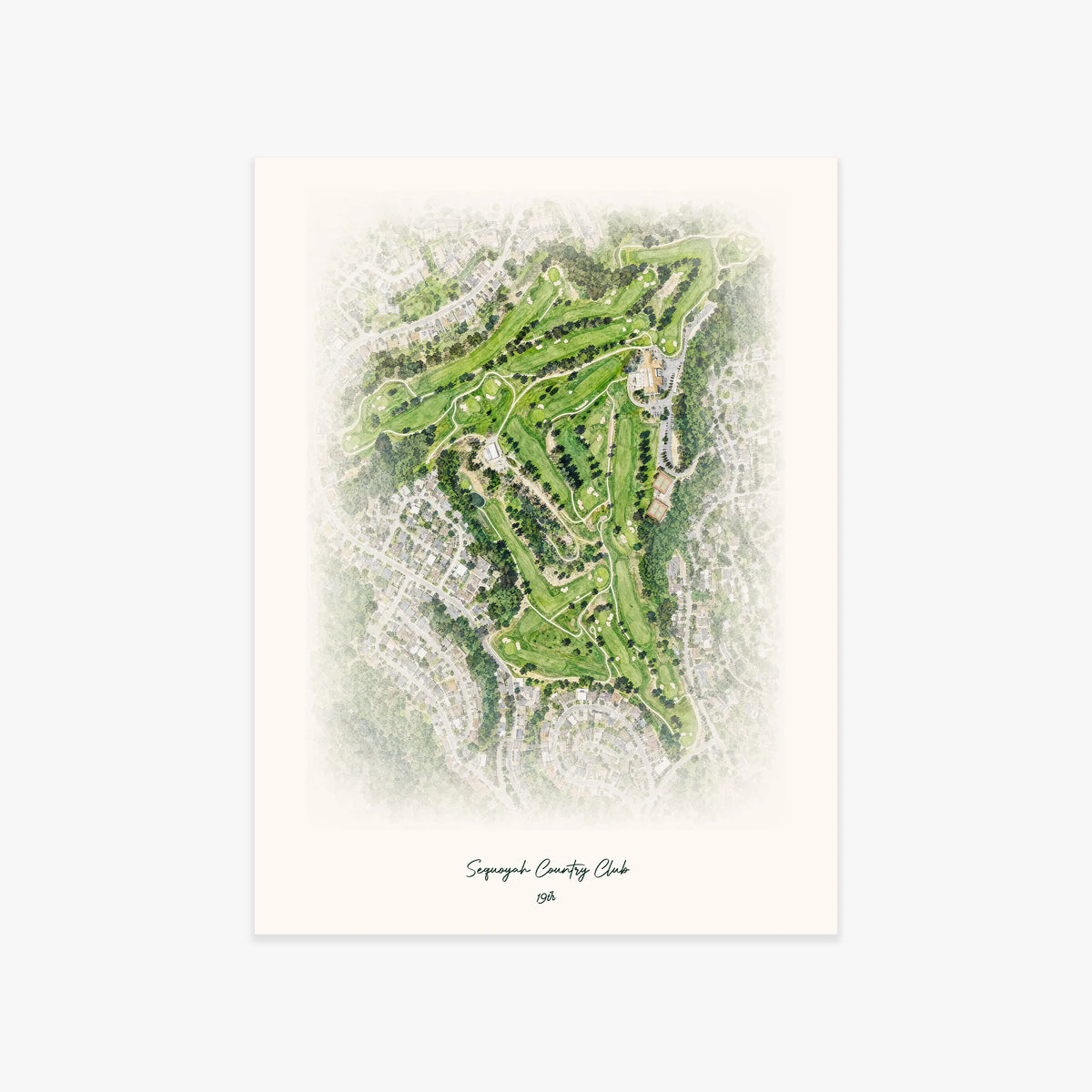 Sequoyah Country Club printed artwork