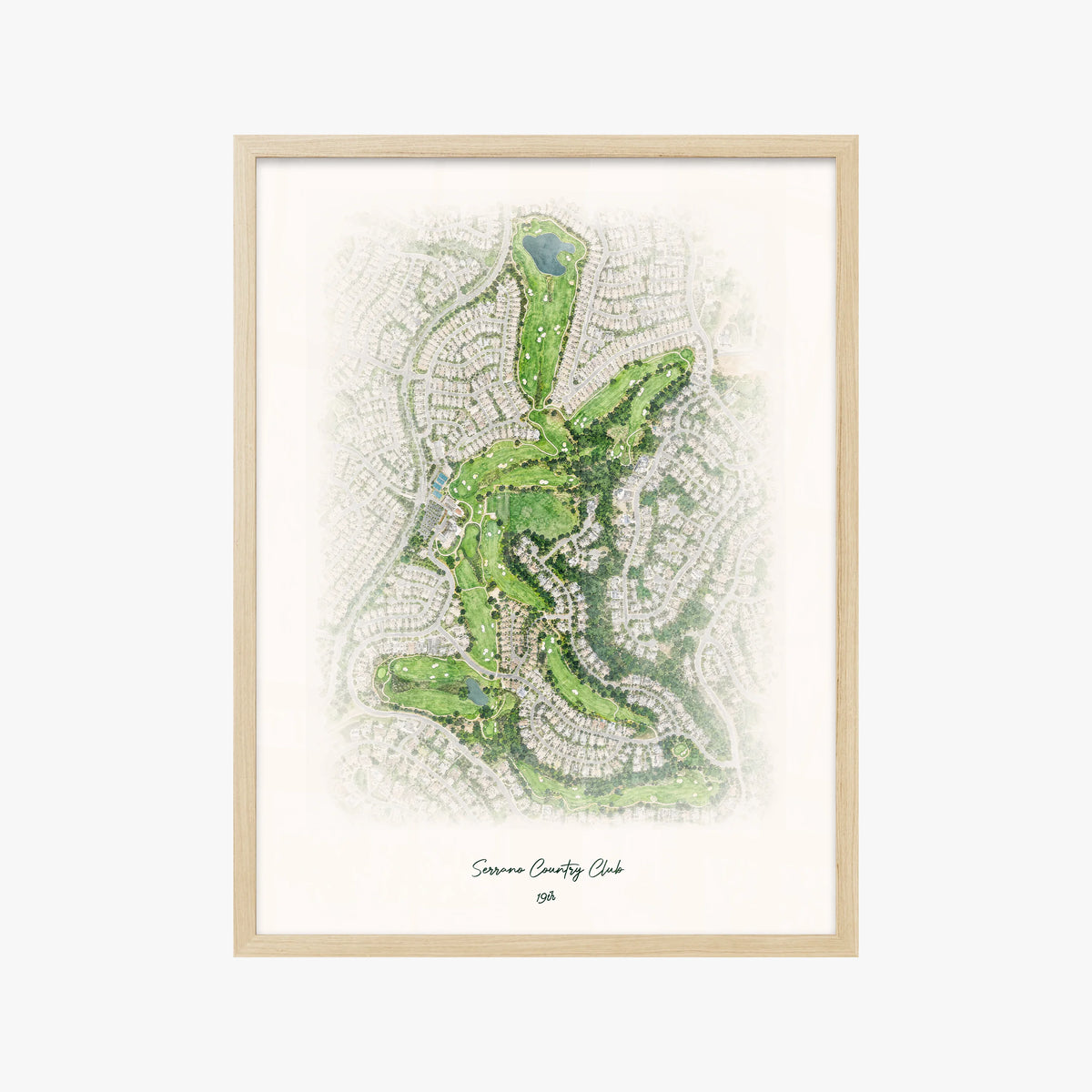 Serrano Country Club wood frame