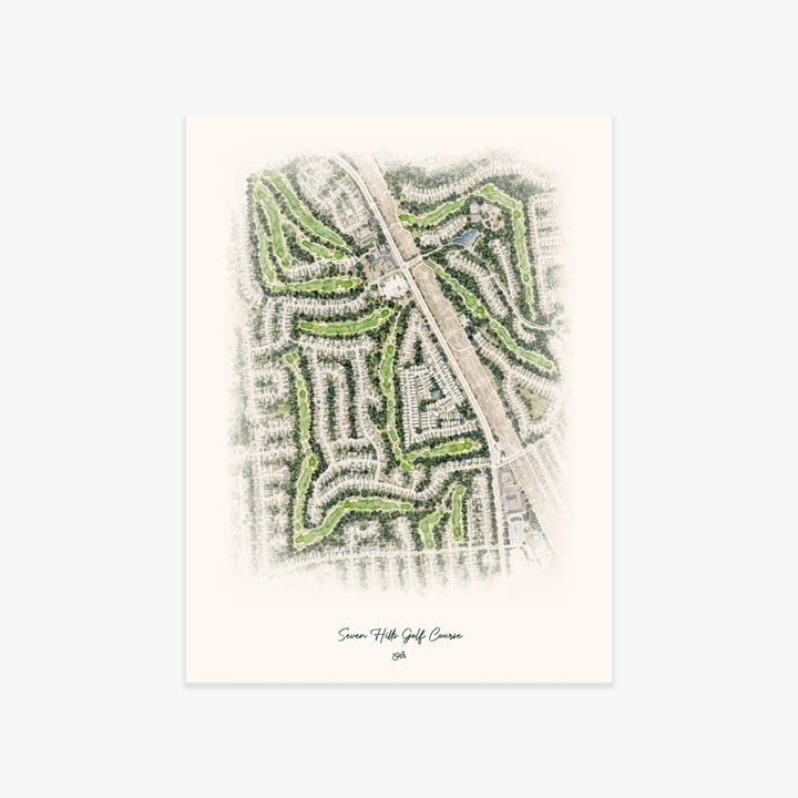 Seven Hills Golf Course printed artwork