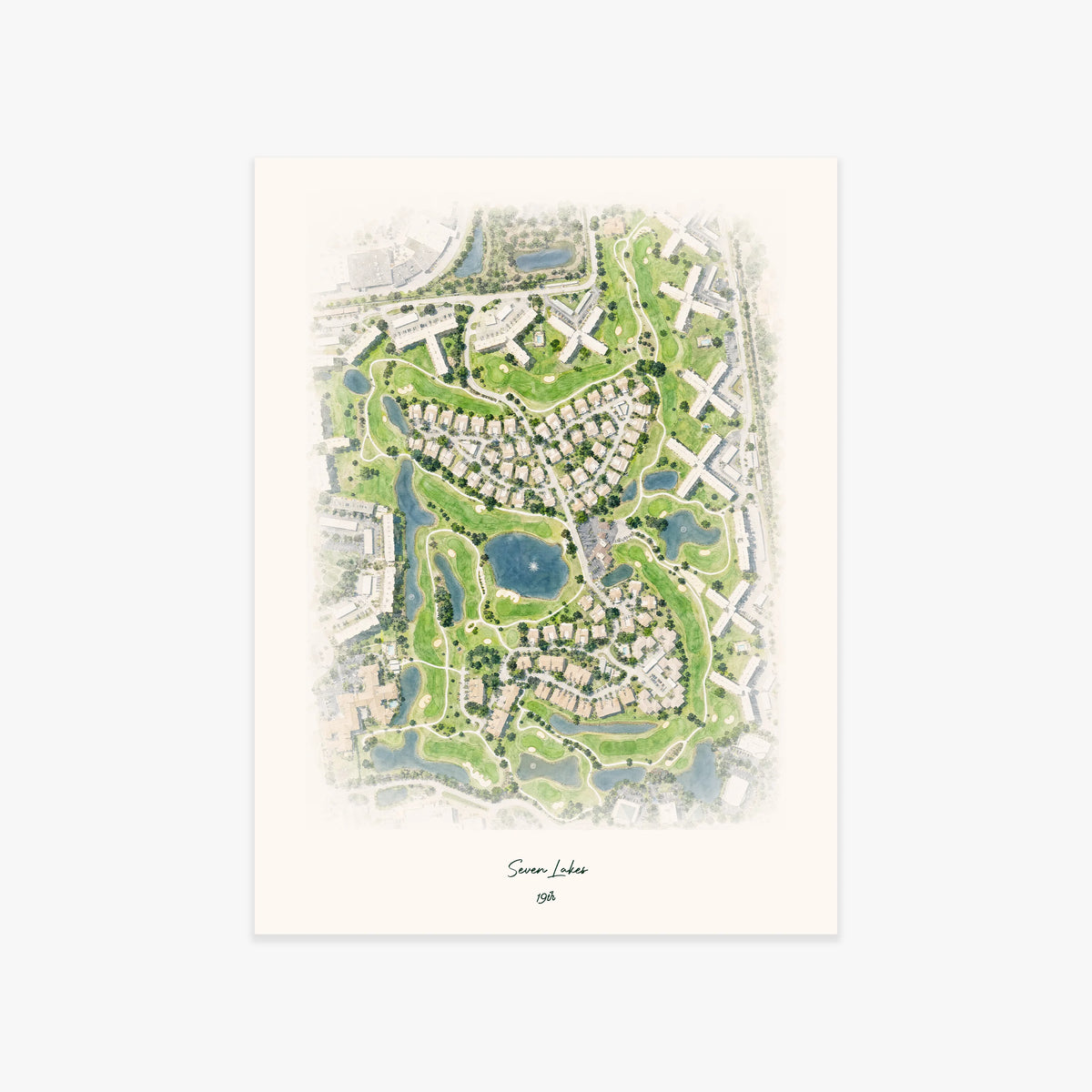 Seven Lakes printed artwork