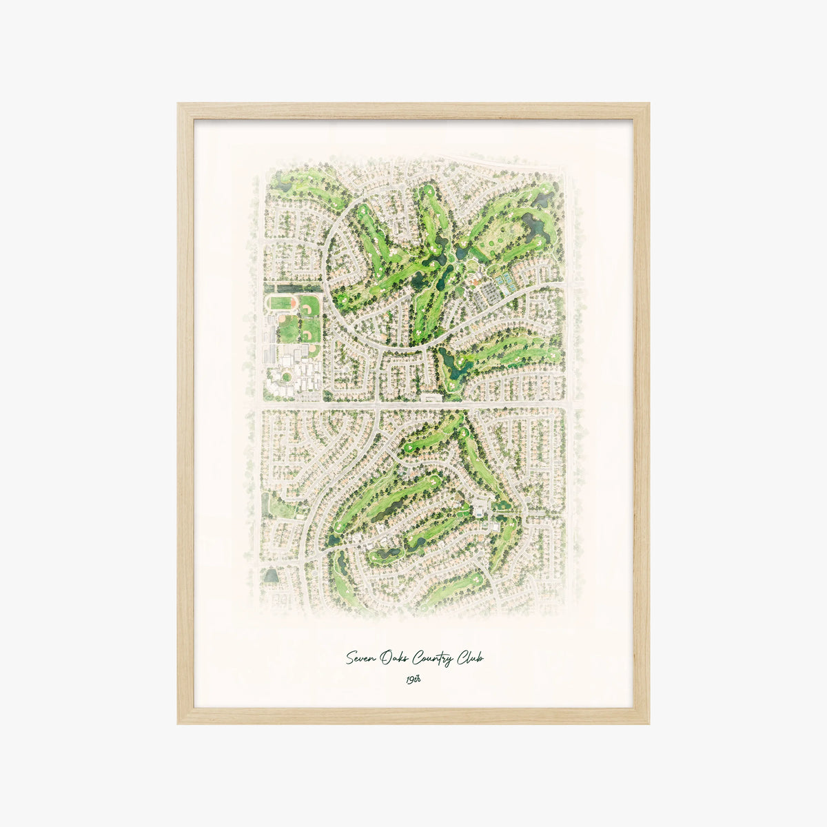 Seven Oaks Country Club wood frame