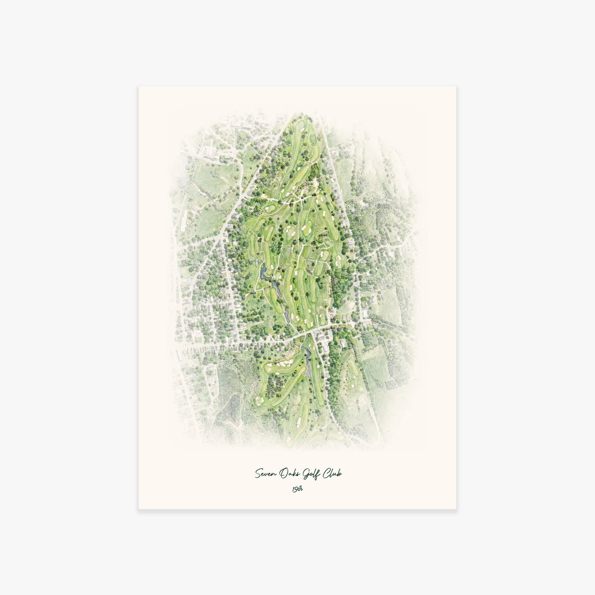 Seven Oaks Golf Club printed artwork