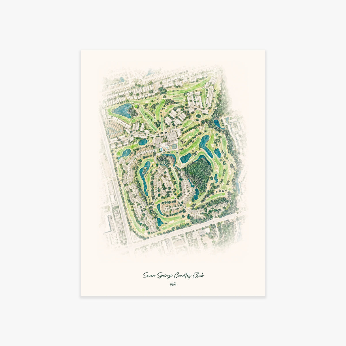 Seven Springs Country Club printed artwork