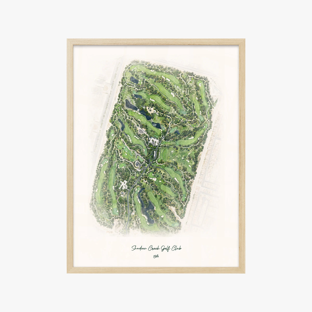 Shadow Creek Golf Club wood frame