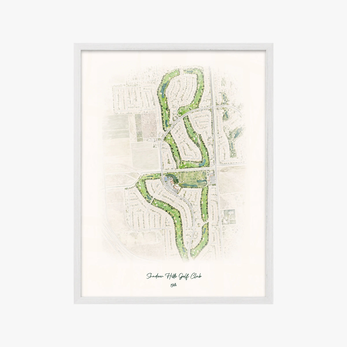 Shadow Hills Golf Club white frame
