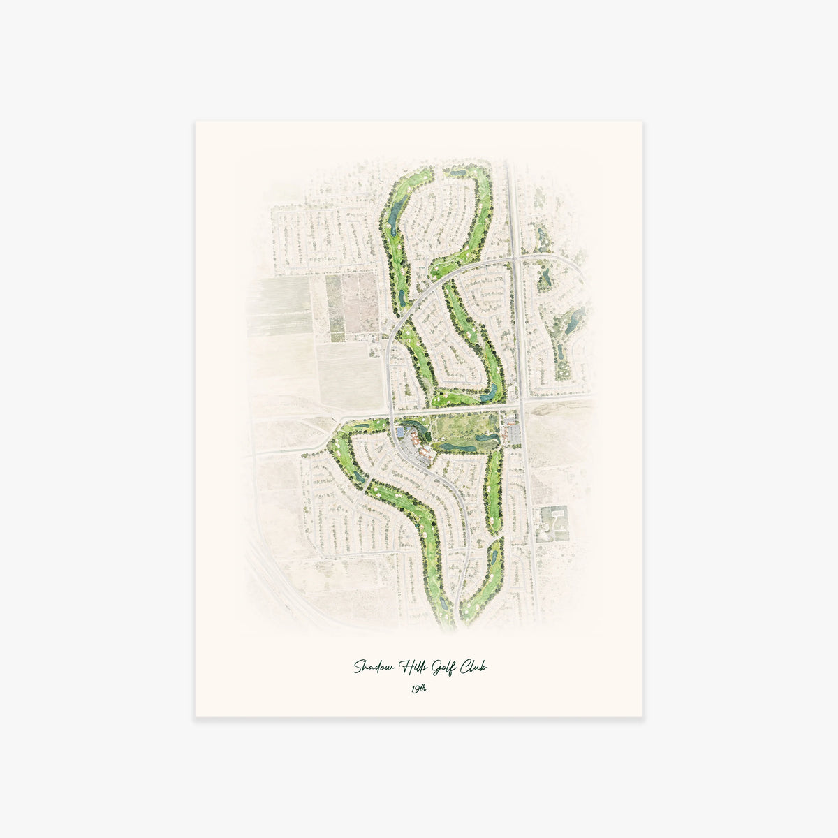 Shadow Hills Golf Club printed artwork