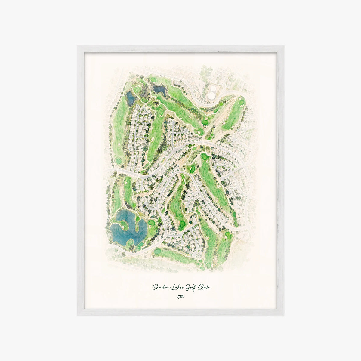 Shadow Lakes Golf Club white frame