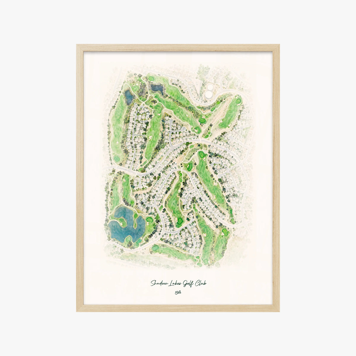Shadow Lakes Golf Club wood frame